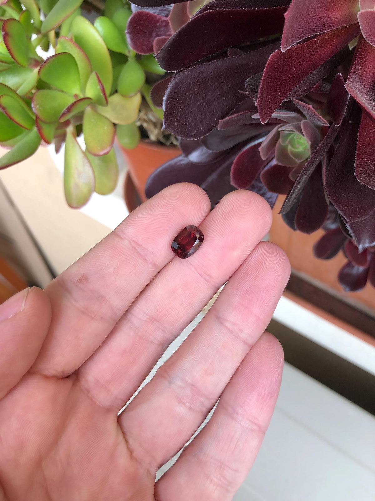 Natural Red Zircon 3.98 ct, Tanzania