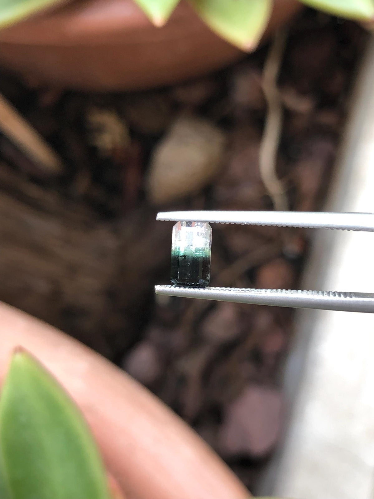 Natural Bicolor Black/White Tourmaline 0.81 ct