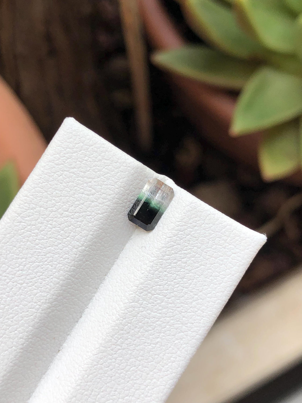 Natural Bicolor Black/White Tourmaline 0.81 ct