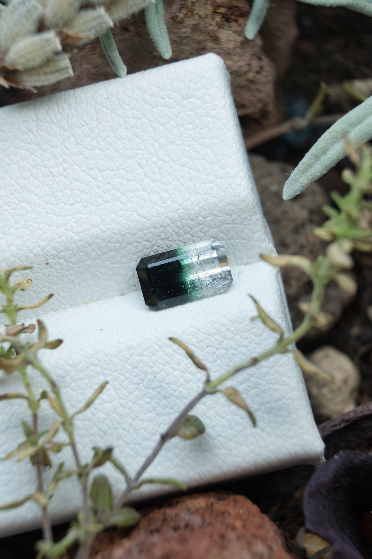 Natural Bicolor Black/White Tourmaline 0.81 ct