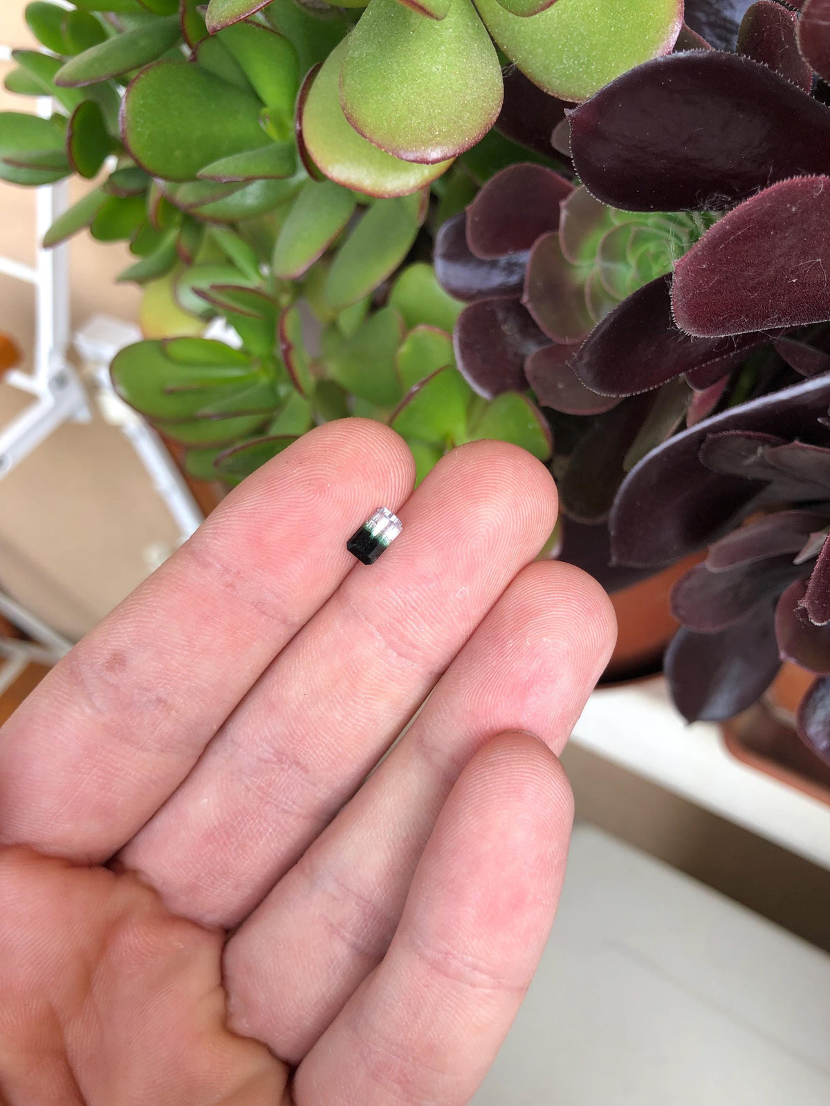 Natural Bicolor Black/White Tourmaline 0.81 ct