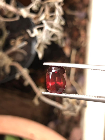 Natural Red Zircon 3.98 ct, Tanzania
